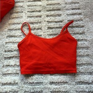 Strut-This Red Ribbed Active Cami